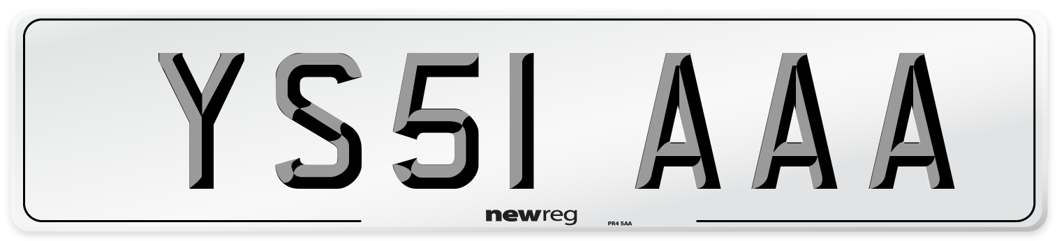 YS51 AAA Number Plate from New Reg